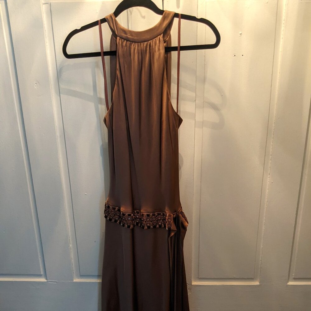 Anne Klein 100% silk cocktail dress dusty pink size 4